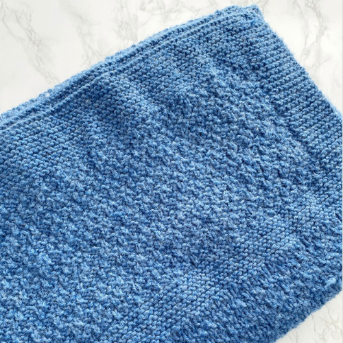 Knit Seersucker Diamond Blanket | Yarnalina