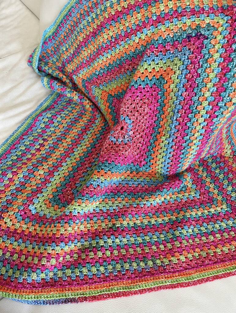Crochet Ombre Tie-Dye Blanket | Yarnalina